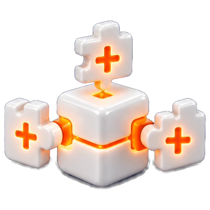 A Saplo cube with building blocks attached