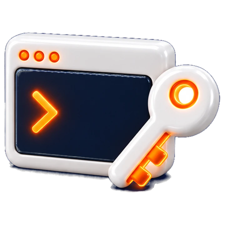 Ventana de terminal y clave SSH