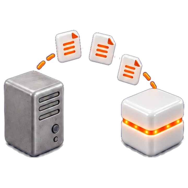 Legacy server passing files to a Saplo cube