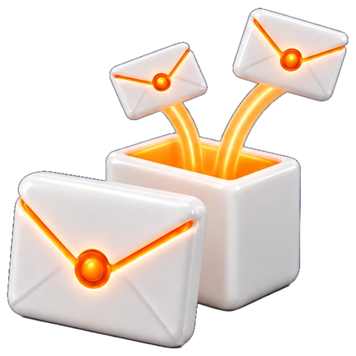 Envelopes flying out of a Saplo cube